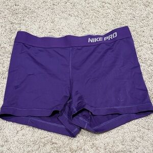 Nike Pro Deep Purple Athletic Shorts